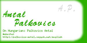 antal palkovics business card